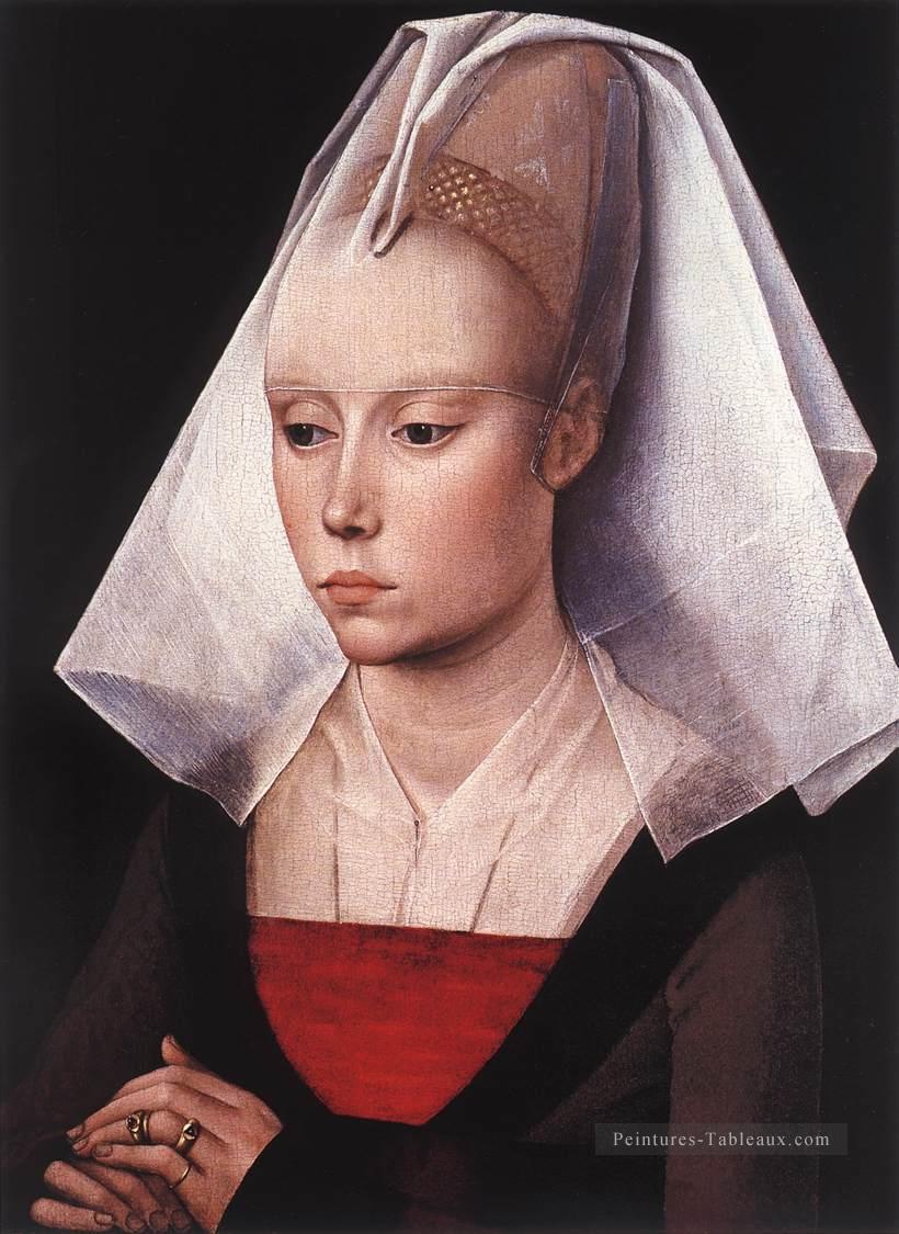 Portrait d’une femme hollandais peintre Rogier van der Weyden Peintures à l'huile